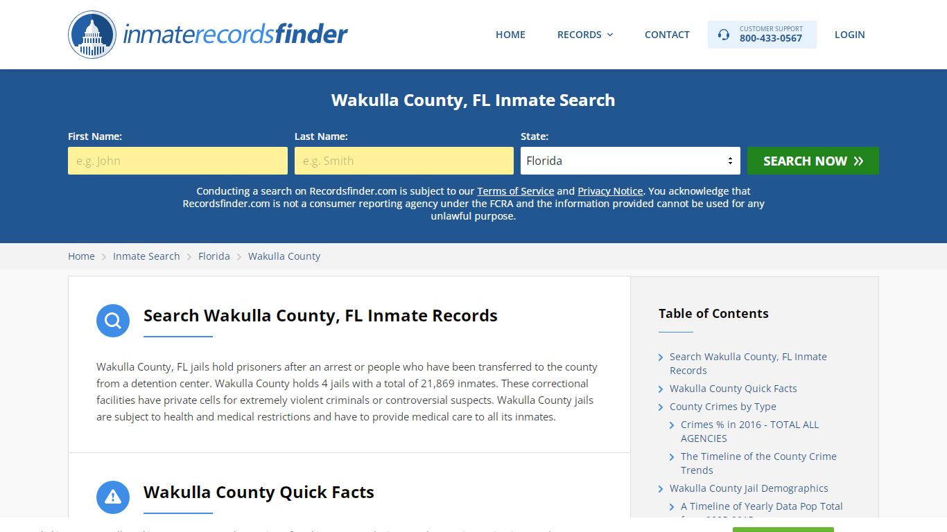 Wakulla County, FL Inmate Lookup & Jail Records Online